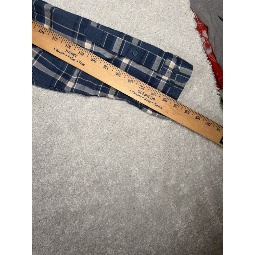 Mountain Hardwear Shirt Mens XL Blue Plaid Long Sleeve Flannel Outdoor Hiking - Picture 7 of 9